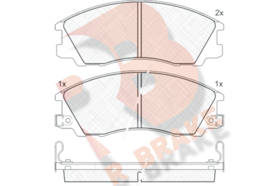 RB1539 R BRAKE Комплект тормозных колодок, дисковый тормоз