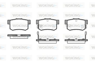 P225332 WOKING Комплект тормозных колодок, дисковый тормоз