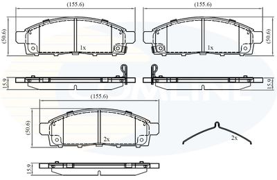 CBP32378 COMLINE Комплект тормозных колодок, дисковый тормоз