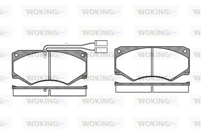 P147342 WOKING Комплект тормозных колодок, дисковый тормоз