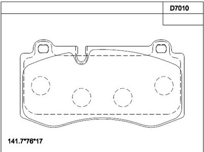 KD7010 ASIMCO Комплект тормозных колодок, дисковый тормоз