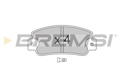 BP2203 BREMSI Комплект тормозных колодок, дисковый тормоз