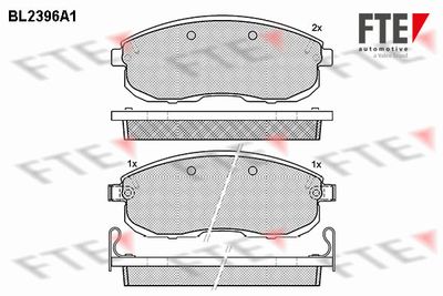 BL2396A1 FTE Комплект тормозных колодок, дисковый тормоз