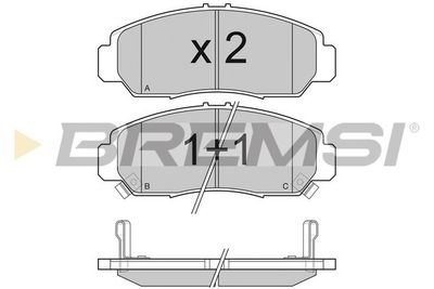 BP3059 BREMSI Комплект тормозных колодок, дисковый тормоз