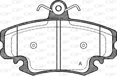 BPA014120 OPEN PARTS Комплект тормозных колодок, дисковый тормоз