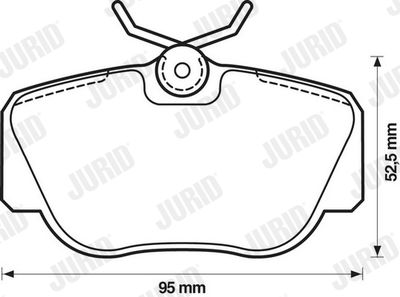 571353D JURID Комплект тормозных колодок, дисковый тормоз
