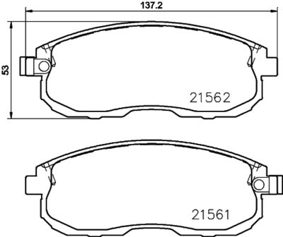 8DB355027071 HELLA PAGID Комплект тормозных колодок, дисковый тормоз