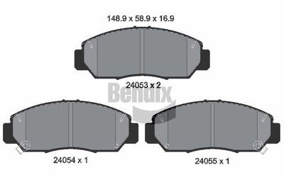 BPD2084 BENDIX Braking Комплект тормозных колодок, дисковый тормоз