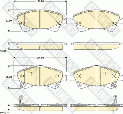 6134794 GIRLING Комплект тормозных колодок, дисковый тормоз