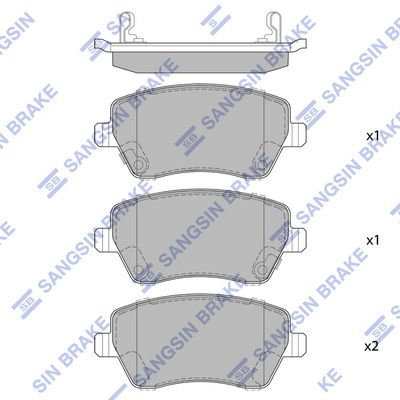 SP1564 Hi-Q Комплект тормозных колодок, дисковый тормоз