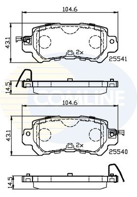 CBP32241 COMLINE Комплект тормозных колодок, дисковый тормоз