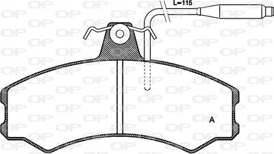 BPA014302 OPEN PARTS Комплект тормозных колодок, дисковый тормоз