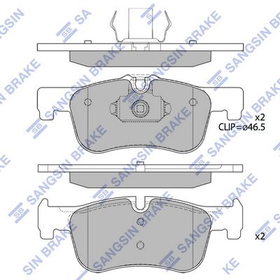 SP4043 Hi-Q Комплект тормозных колодок, дисковый тормоз