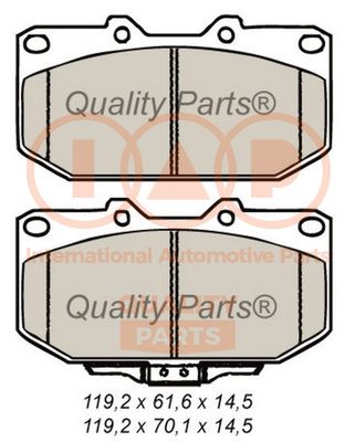 70413073 IAP QUALITY PARTS Комплект тормозных колодок, дисковый тормоз