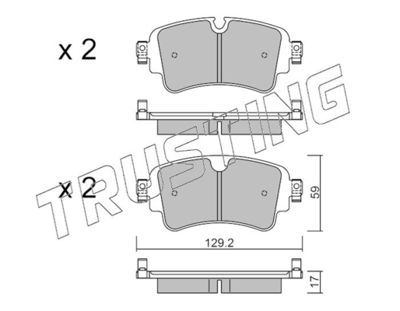 11290 TRUSTING Комплект тормозных колодок, дисковый тормоз