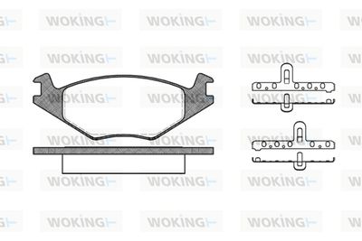 P071320 WOKING Комплект тормозных колодок, дисковый тормоз