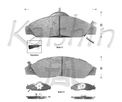 FK10020 KAISHIN Комплект тормозных колодок, дисковый тормоз