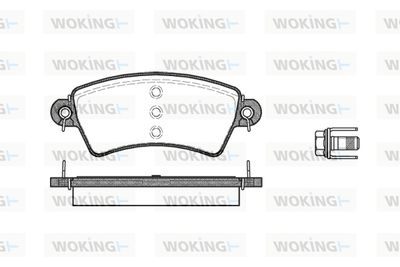 P626300 WOKING Комплект тормозных колодок, дисковый тормоз