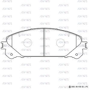 SN965 ADVICS Комплект тормозных колодок, дисковый тормоз