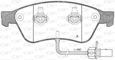 BPA105602 OPEN PARTS Комплект тормозных колодок, дисковый тормоз