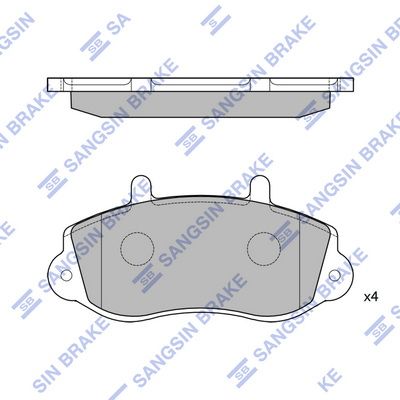 SP4385 Hi-Q Комплект тормозных колодок, дисковый тормоз