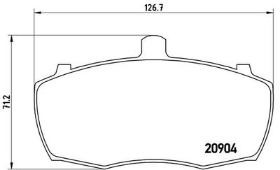 P52012 BREMBO Комплект тормозных колодок, дисковый тормоз