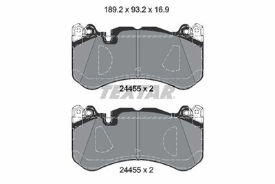 2445503 TEXTAR Комплект тормозных колодок, дисковый тормоз