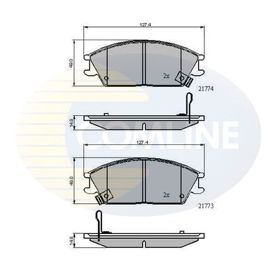 CBP3922 COMLINE Комплект тормозных колодок, дисковый тормоз