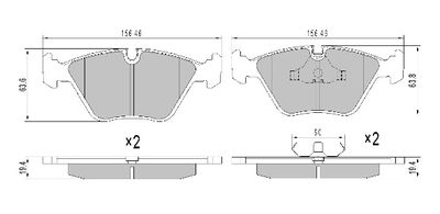 FBP062501 FREMAX Комплект тормозных колодок, дисковый тормоз