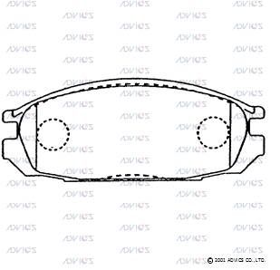 SN791 ADVICS Комплект тормозных колодок, дисковый тормоз