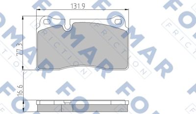 FO871281 FOMAR Friction Комплект тормозных колодок, дисковый тормоз