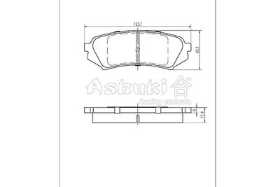 10832202 ASHUKI by Palidium Комплект тормозных колодок, дисковый тормоз