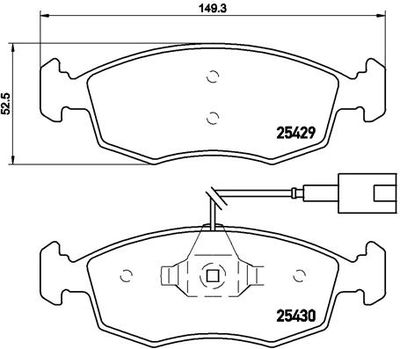 P23138 BREMBO Комплект тормозных колодок, дисковый тормоз