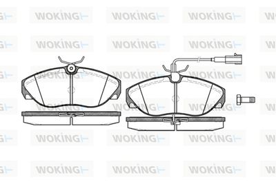 P586311 WOKING Комплект тормозных колодок, дисковый тормоз