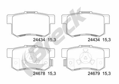 244340070400 BRECK Комплект тормозных колодок, дисковый тормоз