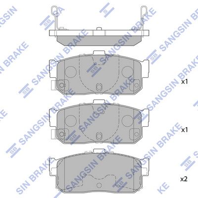 SP1107R Hi-Q Комплект тормозных колодок, дисковый тормоз