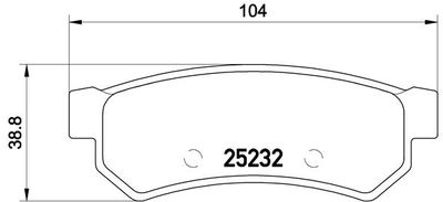 P10053 BREMBO Комплект тормозных колодок, дисковый тормоз