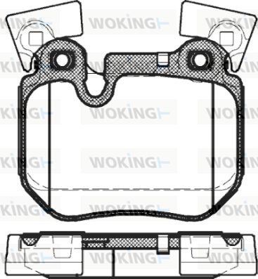 P1273300 WOKING Комплект тормозных колодок, дисковый тормоз