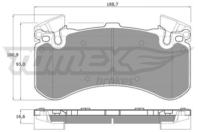 TX1944 TOMEX Brakes Комплект тормозных колодок, дисковый тормоз