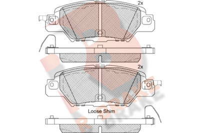 RB2258 R BRAKE Комплект тормозных колодок, дисковый тормоз