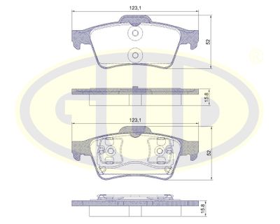 GBP880118 G.U.D. Комплект тормозных колодок, дисковый тормоз