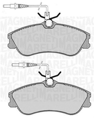 363916060786 MAGNETI MARELLI Комплект тормозных колодок, дисковый тормоз