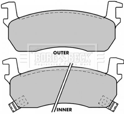 BBP1270 BORG & BECK Комплект тормозных колодок, дисковый тормоз