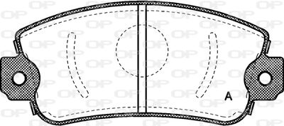 BPA037200 OPEN PARTS Комплект тормозных колодок, дисковый тормоз