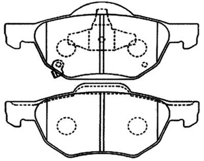 AKD1293 ASVA Комплект тормозных колодок, дисковый тормоз