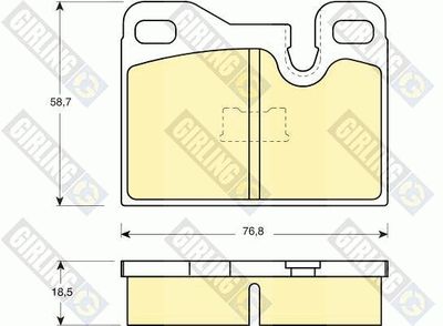 6103102 GIRLING Комплект тормозных колодок, дисковый тормоз