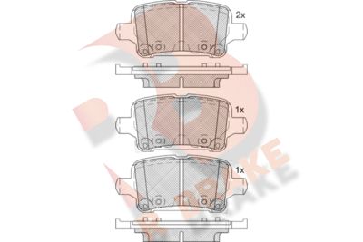 RB2257208 R BRAKE Комплект тормозных колодок, дисковый тормоз