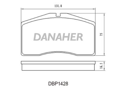 DBP1428 DANAHER Комплект тормозных колодок, дисковый тормоз