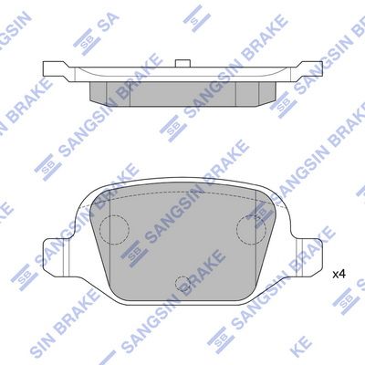 SP1823 Hi-Q Комплект тормозных колодок, дисковый тормоз