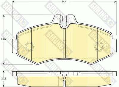 6113734 GIRLING Комплект тормозных колодок, дисковый тормоз